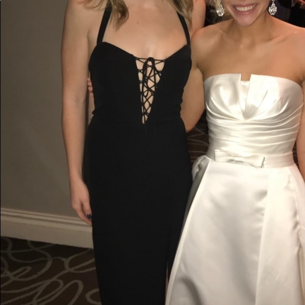 WAYF Gown w/ open front and slit